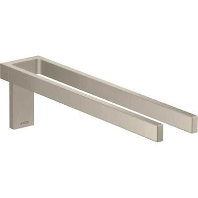AXOR Universal Rectangular Towel Holder Twin-Handle in Brushed Nickel