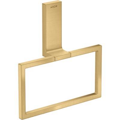 AXOR Universal Rectangular Towel Ring in Brushed Gold Optic by Axor