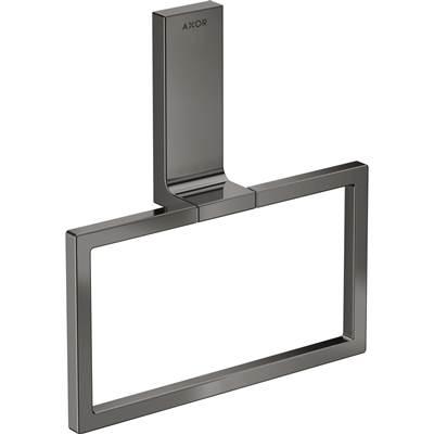 AXOR Universal Rectangular Towel Ring in Polished Black Chrome by Axor