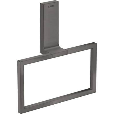 AXOR Universal Rectangular Towel Ring in Brushed Black Chrome by Axor