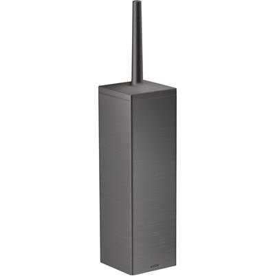 AXOR Universal Rectangular Toilet Brush Holder, Wall-Mounted in Brushed Black Chrome by Axor