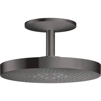 AXOR ONE Showerhead 280 2-Jet with Ceiling Mount Trim, 1.75 GPM in Brushed Black Chrome by Axor