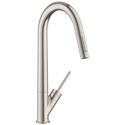 Axor Starck Higharc Kitchen Faucet 2-Spray Pull-down, 1.5 GPM - Steel Optic by Axor