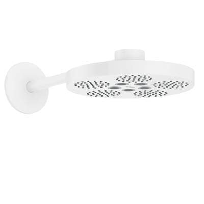 Axor ONE Showerhead 280 2-Jet with Showerarm Trim, 2.5 GPM - Matte White by Axor