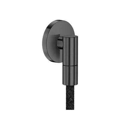 Axor Showersolutions Wall Outlet Round with Check Valves - Brushed Black Chrome by Axor
