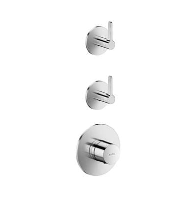 Axor One Thermostatic Module Trim with 2 Volume Controls, Lever Handle - Chrome by Axor