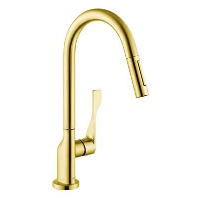AXOR Citterio HighArc Kitchen Faucet 2-Spray Pull-Down, 1.75 GPM in Brushed Gold Optic by Axor