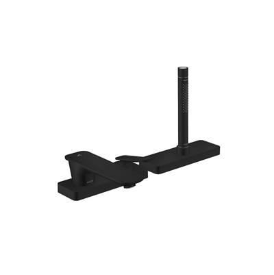 AXOR Citterio C 3-Hole Roman Tub Set Trim with 1.75 GPM Handshower and Sbox in Matte Black by Axor