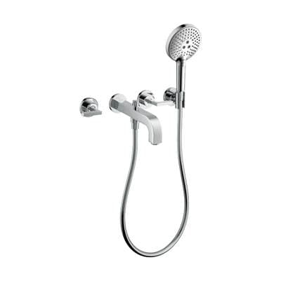 Axor Citterio 3-Hole Wall-mounted Tub Trim with Handshower, 1.75 GPM- Lever Handles - Chrome by Axor