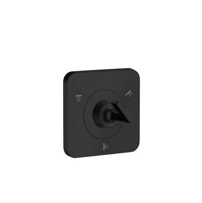 AXOR Citterio E Diverter Trim Trio/Quattro 5'' x 5'' in Matte Black by Axor