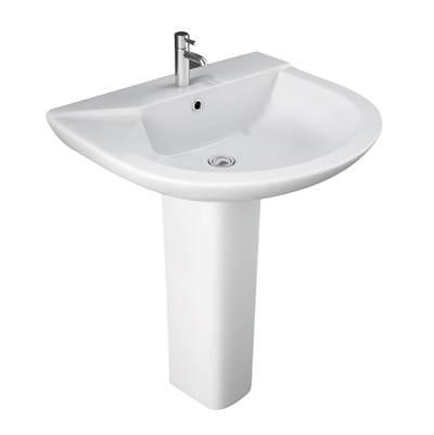 Anabel 630 Pedestal Lavatory 1-Hole, White by Barclay