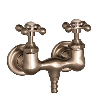 Barclay Tub Filler, Metal Cross Handles, Brushed Nickel - Satin Nickel by Barclay