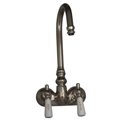 Barclay Tub Filler W/code Spout, Lever Porc Handles - Polished Nickel by Barclay