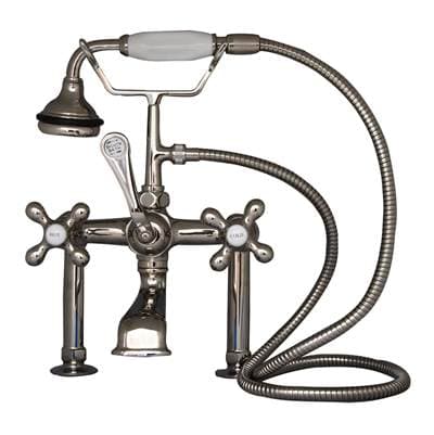 Barclay Elephant Spout Hand Shwr, 6'' Mounts, Cross Hdles, Pol Nick - Polished Nickel by Barclay