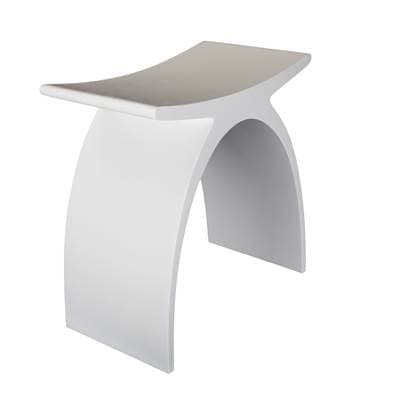 Barclay Barstone Shower Stool - White Gloss by Barclay