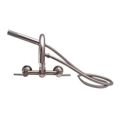 Barclay WM Gooseneck Tub Fct W/hs Lever Hndls - Polished Nickel by Barclay