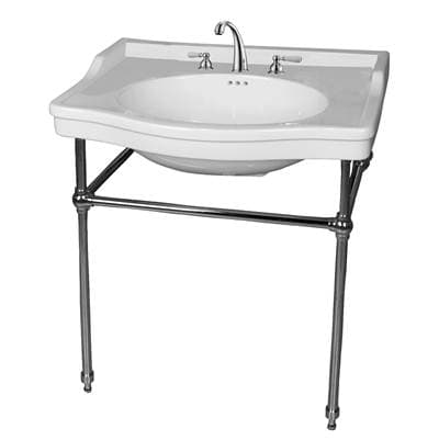 Barclay Ensal 30''Console W/stand,whi 8'' Widespread, BN Stand - Brushed Nickel by Barclay