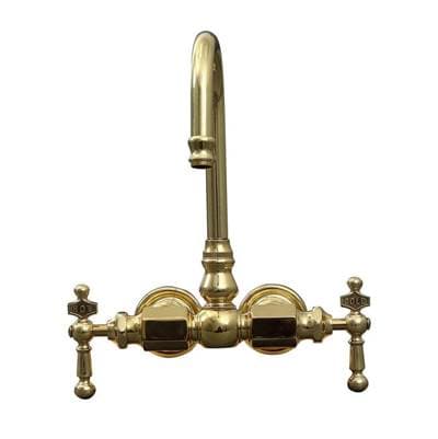 Barclay Tub Filler W/code Spout Metal Lever Hdles - Polished Brass by Barclay