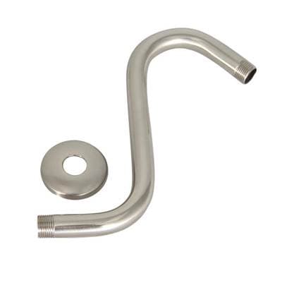 Barclay 10'' Offset Shower Arm W/flange X-hvy 20.5 Mm,solid Brass,bn - Brushed Nickel by Barclay