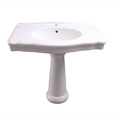 Barclay Anders Basin Only With1-faucet Hole,w/ Overflow - White by Barclay