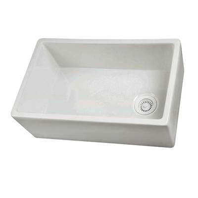 30'' Apron Front Sink, 29 1/2''w x 18''d x 10''h, Bisque by Barclay