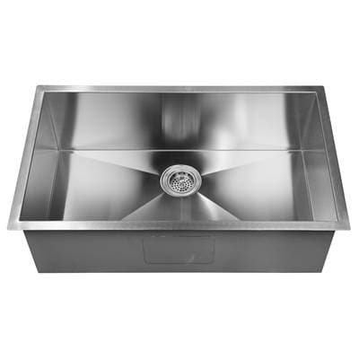 Barclay Ellison 32'' SS Single Bowl Undermount Kitchen Sink - Stainless Steel by Barclay