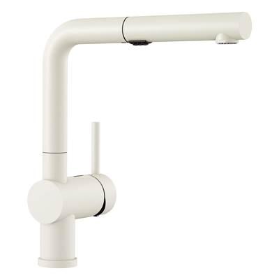 Linus Low Arc Pull-Out Dual-Spray Kitchen Faucet - White by Blanco