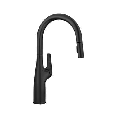 Blanco Rivana High-arc Pull-down Dual-spray Kitchen Faucet - Matte Black by Blanco