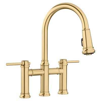Blanco Empressa Pull-down Dual-spray Bridge Faucet - Satin Gold by Blanco