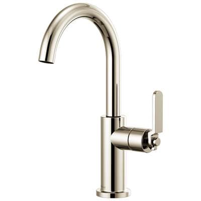 Brizo Litze Bar Faucet with Arc Spout and Industrial Handle Kit - Polished Nickel by Brizo