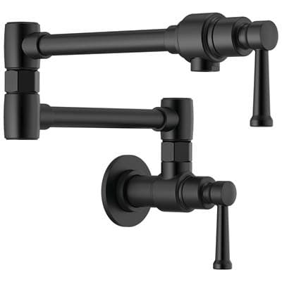 Brizo Artesso Artesso Wall Mount Pot Filler - Matte Black by Brizo