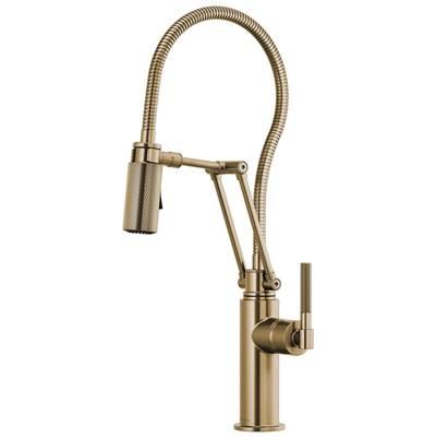 Litze Articulating Faucet With Finished Hose by Brizo