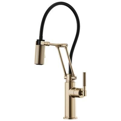 Litze Articulating Faucet with Knurled Handle by Brizo