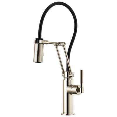 Brizo Litze Articulating Faucet with Knurled Handle - Polished Nickel by Brizo