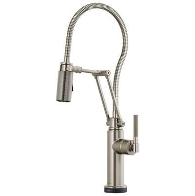 Litze SmartTouch Articulating Kitchen Faucet With Finished Hose