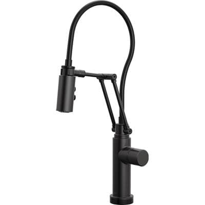 Brizo Odin Smarttouch Articulating Kitchen Faucet - Less Handle - Matte Black by Brizo