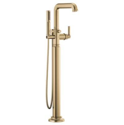 Brizo Invari Single-handle Floor Mount Tub Filler - Less Handle - Luxe Gold by Brizo