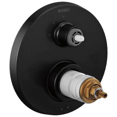 Brizo Litze Tempassure Thermostatic Valve with 3-Function Diverter Trim - Less Handles - Matte Black by Brizo