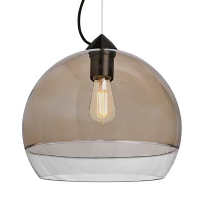 Besa Lighting Ally 12 Cable Pendant, Smoke, Clear, Black Finish, 1X8W Led Filament by Besa Lighting