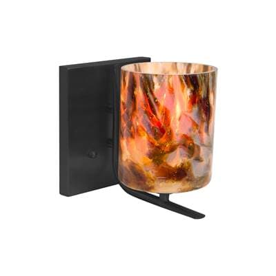 Besa Lighting Lava Vanity, Lava, Black Finish, 1X60W Max E26 Base by Besa Lighting