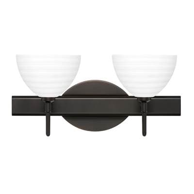 Besa Lighting Brella Vanity, Chalk, Bronze Finish, 2X5W Led by Besa Lighting