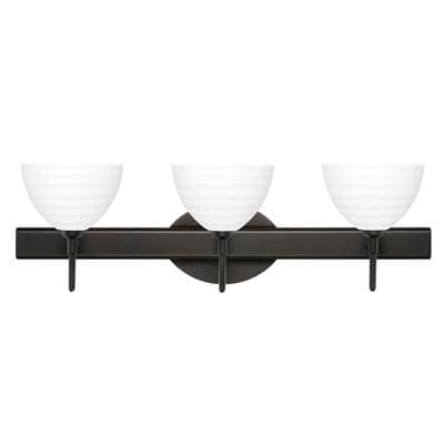 Besa Lighting Brella Vanity, Chalk, Bronze Finish, 3X5W Led by Besa Lighting