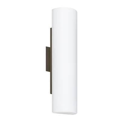 Besa Lighting Baaz 16 Wall Sconce, Opal Matte, Bronze Finish, 2X40W Medium Base by Besa Lighting