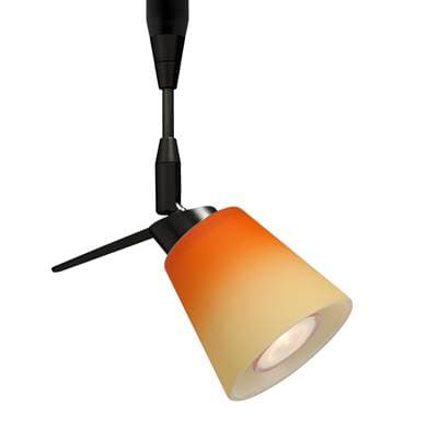 Besa Lighting Canto 3 Spotlight, Bicolor Orange, Pina, Black Finish, 1X35W Max Gu5.3 Base by Besa Lighting