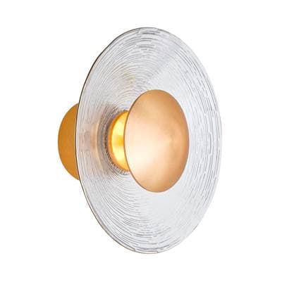 Besa Lighting Sly Sconce, Brushed Brass, Clear, 1X11.5W Led by Besa Lighting