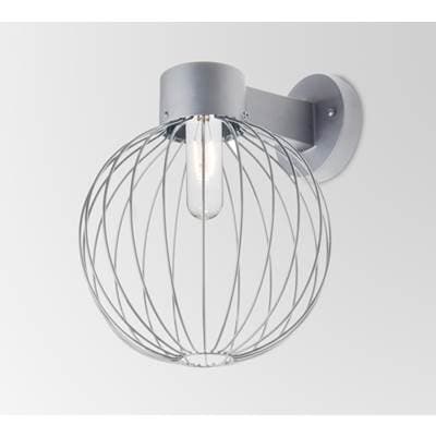 Besa Lighting Sultana Globe Wall Sconce, Silver Finish, 1X60W Medium Base by Besa Lighting