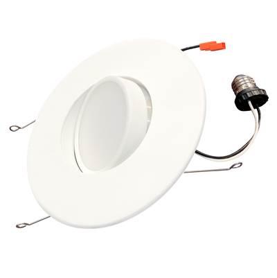14W Led 5/6'' Downlight Adjustable Retrofit W/Gimbal 2700K White Round Dimmable Ja8 120V by Bulbrite