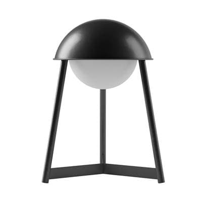 Bulbrite Cordless Table Lamp Helmet - Black by Bulbrite