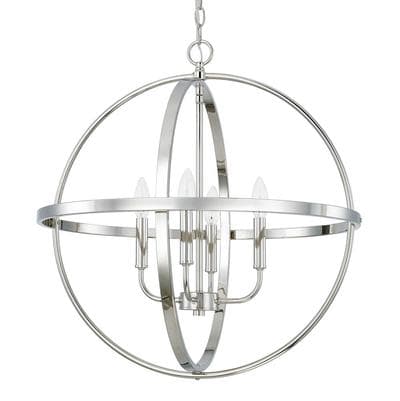 Capital Lighting 4 Light Pendant - Polished Nickel by Capital Lighting