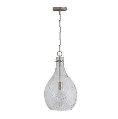 Capital Lighting 1 Light Pendant - Brushed Nickel by Capital Lighting